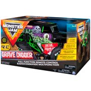 Monster Jam, Official Grave Digger Remote Control Monster Truck, 1:10 Scale, with lights and sounds, for Ages 4 and Up