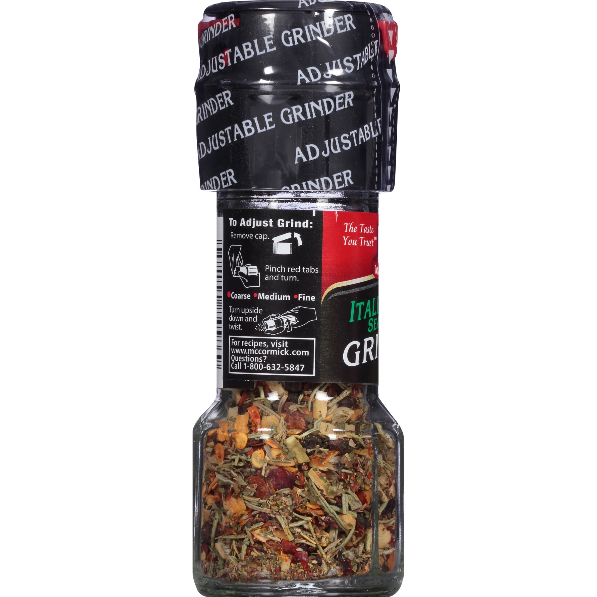 (2 Pack) McCormick Italian Herb Seasoning Grinder, 0.77 oz ...