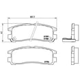 thumbnail image 2 of BALATAS BAJOS METALES ECLIPSE 1996 al 1999 MITSUBISHI 2.4L L4 Traseras BREMBO ., 2 of 5