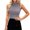 Grey, variant on Women's Rib Knit Crop Top Y2K Sleeveless Tank Tops Light Green One Size