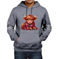 thumbnail image 1 of MHFRRA Sudadera con Capucha Informal de Manga Larga, Suave y Cómoda, Ideal para Uso Diario y Actividades Al Aire Libre, con Cordón Ajustable y Un Espacioso Bolsillo Frontal Gris, 1 of 3