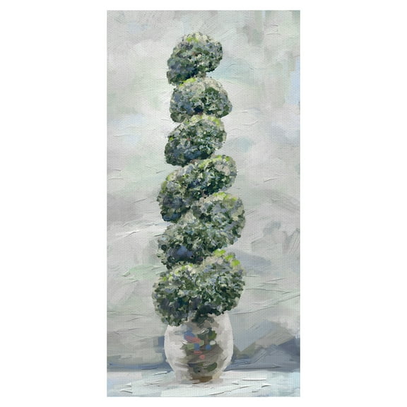 Masterpiece Art Gallery Topiary II Shrub by Studio Arts Canvas Art Print 24" x 48"