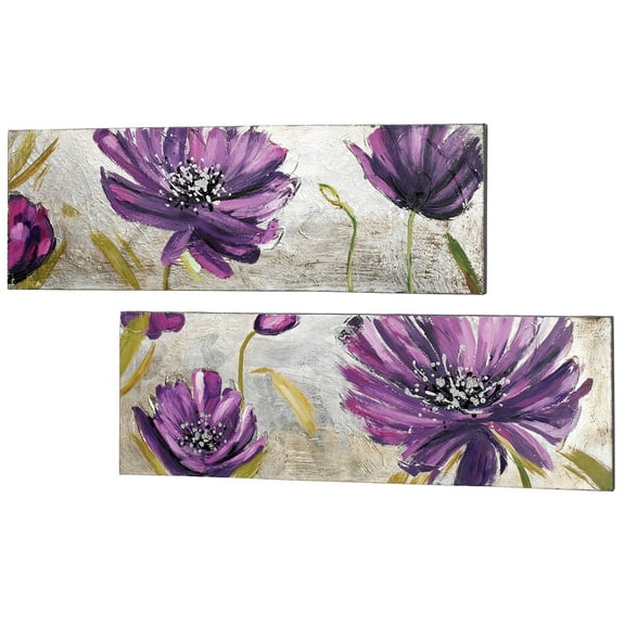Purple Allure Canvas Wall Art Set Set of Two 2