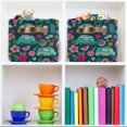 thumbnail image 6 of Yayeee Canvas Storage Basket with Handles for Shelves Fabric Bins Closet Organizer, Green Vibrant Truck Pattern, 6 of 8