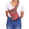 thumbnail image 6 of The Collection Royal Fanny Pack Crossbody Bags for Women| Cotton Canvas Boho Hippie Festival Colorful Belt Bag for Women (Red N), 6 of 10
