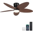 thumbnail image 5 of Phorus 42 in Ceiling Fan with Light and Remote, Low Profile 5 Palm Leaf Blades Fan for Bedroom and Living Room, Brown, 5 of 7