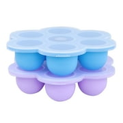 Acorn Baby Food Container with Thick Lid 2PK Blue and Purple Meal Prep Container