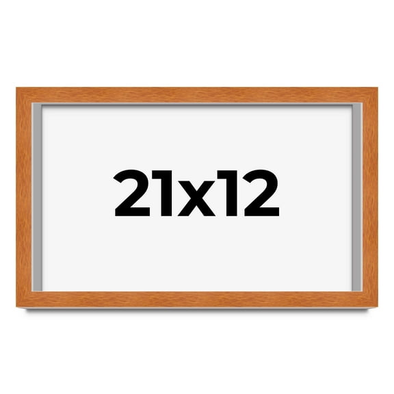 21x12 Shadow Box Frame Brown | 0.875 Inches Deep Real Wood Contemporary Shadowbox Display Frame |