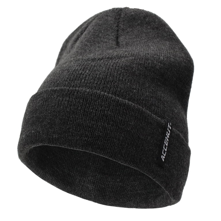 Knit Beanie Hat Unisex Acrylic 2Pack Black Camel Comfortable Warm Hat Womens Knit Beanie Cap Hat (2 PACK), Black/Camel - Walmart.com main image 2