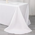 thumbnail image 3 of Balsa Circle 90" x 132" Polyester Rectangular Tablecloth Rounded Corners - White, 3 of 8