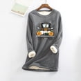 thumbnail image 2 of Winter clothing for women Ladies Thick Sweatshirt Loose Winter Plush Warm O Neck Warmer Top, 2 of 3