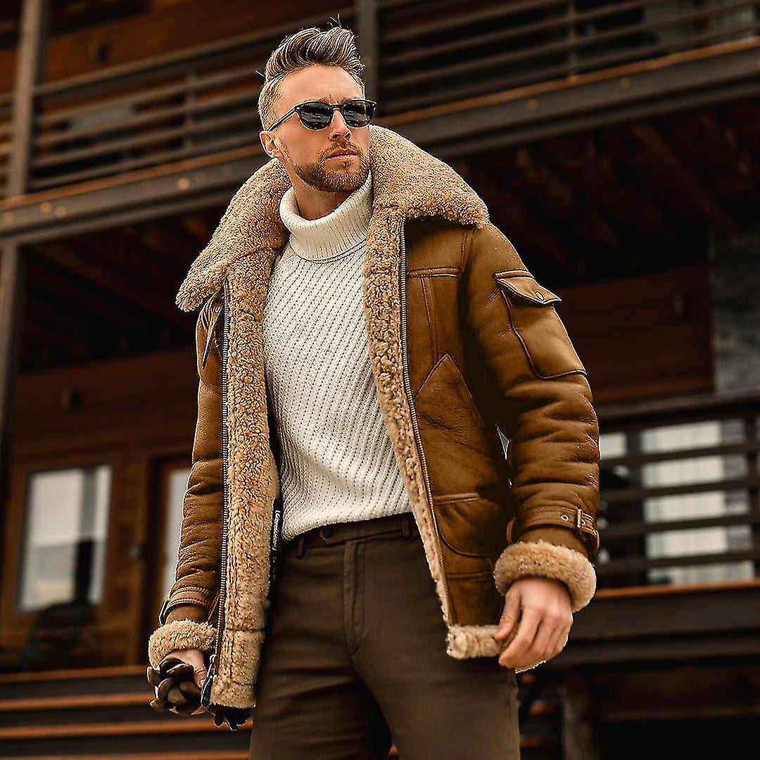 Blueday 2023 Autumn Winter Men Fur Jackets Casual Solid Fashion Vintage Warm Vestes Coats High Quality S 5xl Winter Jacket Men Other