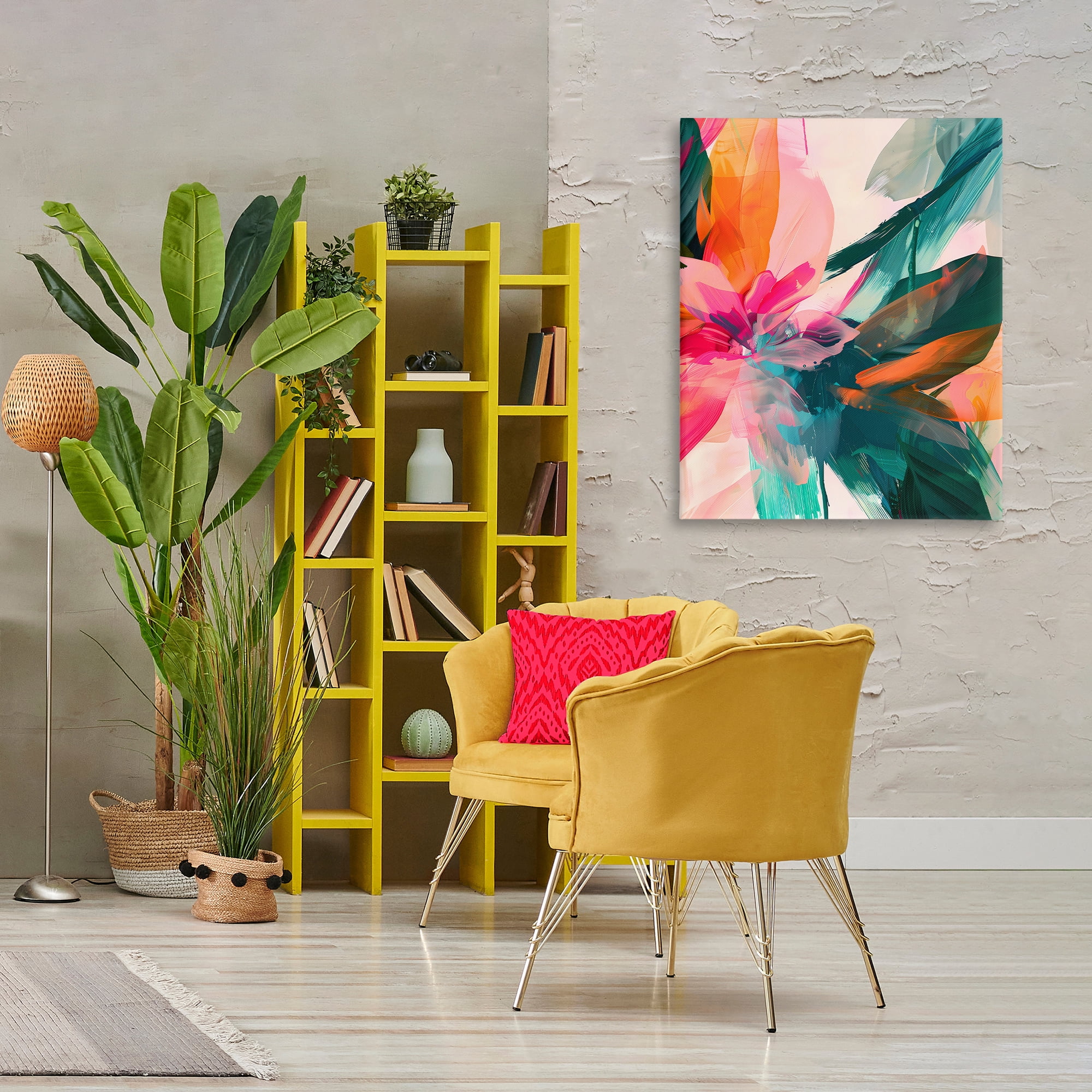 Stupell Industries Streaked Opaque Abstract Abstract Painting Wrapped Canvas Art Print Wall Art, 30 x 40