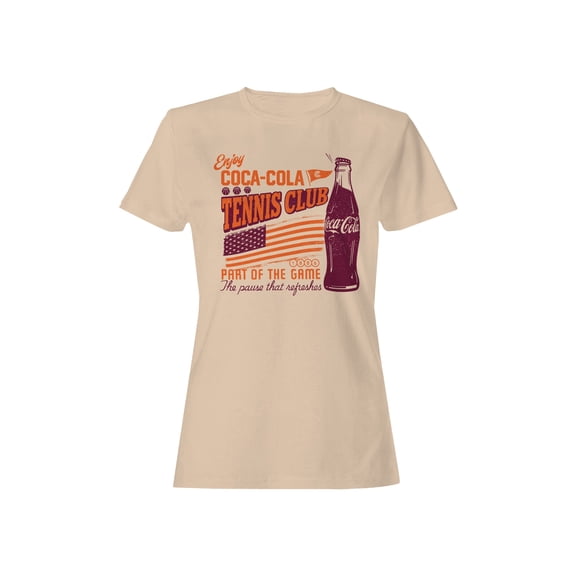 Officially Licensed Coca Cola Tennis Club Vintage Design Women's T-shirt