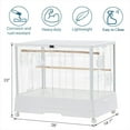 thumbnail image 5 of M optimized Bird Cage 28"x18.7"x23" Tall Iron Bird Cage with Rolling Stand, Lockable Casters, External Feeders & Removable Tray, 5 of 8