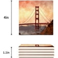 thumbnail image 3 of FMSHPON Golden Gate Bridge Set of 4 Coaster for Drinks, Absorbent Ceramic Stone Coasters Cup Mat with Cork Base for Home Kitchen Room Coffee Table Bar Decor, 3 of 4