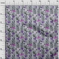 thumbnail image 3 of oneOone Cotton Silk Purple Fabric Floral Retro Diy Clothing Quilting Fabric Print Fabric By Yard 42 Inch Wide, 3 of 5