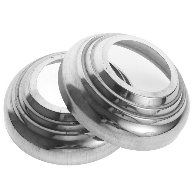 AURARMLET Support de Boule de Vision 2 Pcs Forme Anneau en Acier Inoxydable Argenté pour Accessoires de Jardin et Extérieur