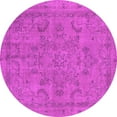 thumbnail image 1 of Ahgly Company Indoor Round Oriental Pink Industrial Area Rugs, 5' Round, 1 of 4
