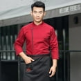 thumbnail image 2 of Chaqueta Vintage Rojo Chef s de Manga Larga Hotel Cocina Ropa Indumentaria Ejecutivo Hostelería - rojo, 3XL Macarena Chaqueta de chef de manga larga, 2 of 8