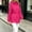 Hot Pink, variant on Women's Hooded Tunic Jacket Windproof Long Sleeve Waist Drawstring Winter Outdoor Hiking Casual Coat Black Size M