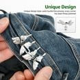 thumbnail image 3 of 2Pcs Pant Waist Tightener Alloy Waist Cincher Clip Good Match Jean Button Pin Unique Style Pant Midsection Tightener for Jean, 3 of 11