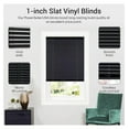 thumbnail image 4 of Achim Home Furnishing Window Blinds: GII Cordless Deluxe Sundown Room Darkening Mini Blinds (Black, 35" x 64"), 4 of 9