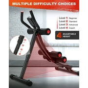 GIKPAL Foldable Ab Machine, Ab Workout Equipment for Home Gym,Core & Abdominal Trainer Fitness Equipment Max 440lbs with LCD Display