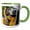 Green/White, variant on 3drose, Madagascar, Andasibe, Vakona Lodge, Lemur Island. Diademed Sifaka., 11oz Mug