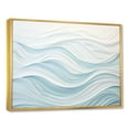 thumbnail image 2 of Designart "Simplistic Blue And White Waves" Abstract Marble Floater Framed Canvas Art Print, 2 of 5