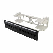 Construct Pro 12-Port Cat6 Wall Mount Patch Panel, RoHS Compliant