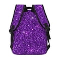 thumbnail image 4 of Gaeub Purple Glitter Ergonomic Lightweight Laptop Backpack - Multiple Pockets for School, Work, Travel, Outdoor Activities -One Size, 4 of 5