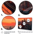 thumbnail image 3 of Designart "Orange And Yellow Architectural Marvels" City Art Deco Wall Art Living Room, 3 of 5