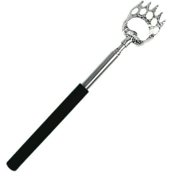 Bear Claw Back Scratcher Metal Extending Extendable Massager Head Portable Telescopic Summer Gift UK Free P&P (Black)