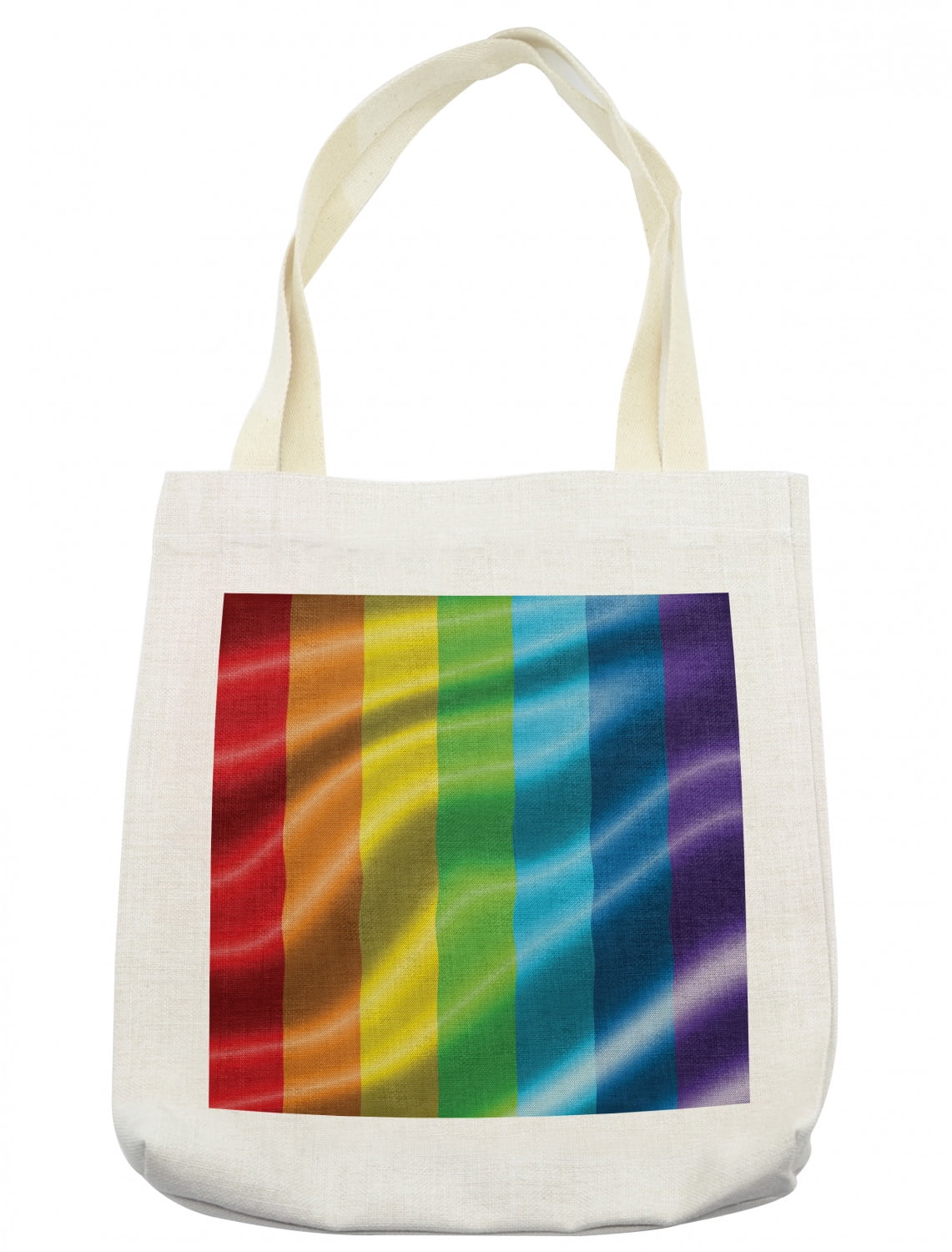 Rainbow Tote Bag, Pride Flag Inspired Design with Vivid Colors Love ...