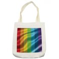 thumbnail image 1 of Rainbow Tote Bag, Pride Flag Inspired Design with Vivid Colors Love Wins Gender Freedom LGBT Themed, Cloth Linen Reusable Bag for Shopping Books Beach and More, 16.5" X 14", Cream, by Ambesonne, 1 of 2