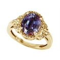thumbnail image 2 of Tommaso Design� Oval 10x8mm Simulated Alexandrite Ring, 2 of 9