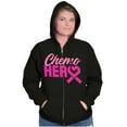thumbnail image 4 of Breast Cancer Awareness Chemo Hero Zip Hoodie Sweatshirt Women Brisco Brands L, 4 of 6