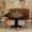 Black, variant on COZONY 47 Inch Round Dining Table for 4-6 People, Farmhouse Style Pedestal Base Table w/ Wood Look Top,Black