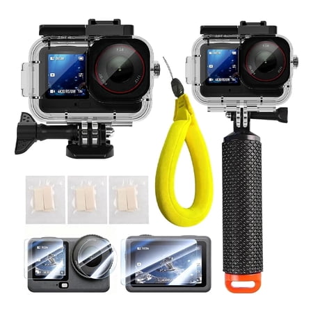 HONGDAK Underwater Waterproof Case Compatible with DJI Osmo Action 6 Camera  196FT/60M Dive Diving Housing Cover Shell with Camera Handle Mount Accessories Kit