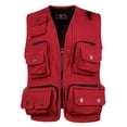 thumbnail image 1 of CEHVOM Gilet pour Hommes multi-Poches Pêche Chasse Randonnée Veste, 1 of 7