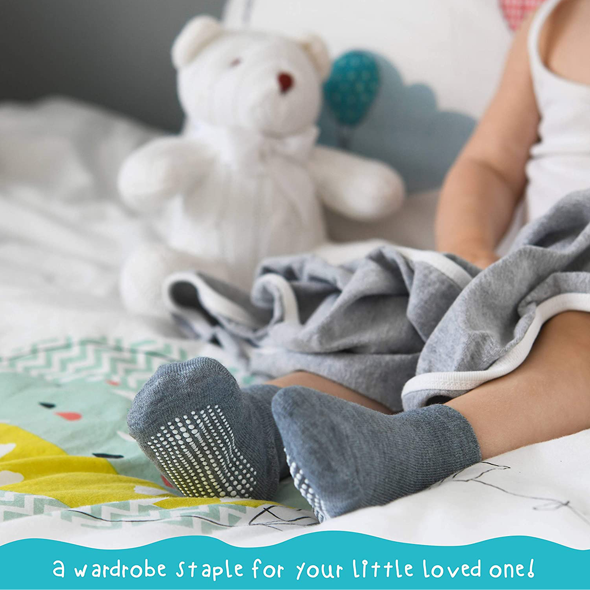 Debra Weitzner 12-Pack Non-Slip Toddler Crew Socks photo 5