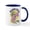 White/Navy Inside, variant on CafePress - Mardi Gras Flamingo Mugs - 11 oz Ceramic Mug - Novelty Coffee Tea Cup