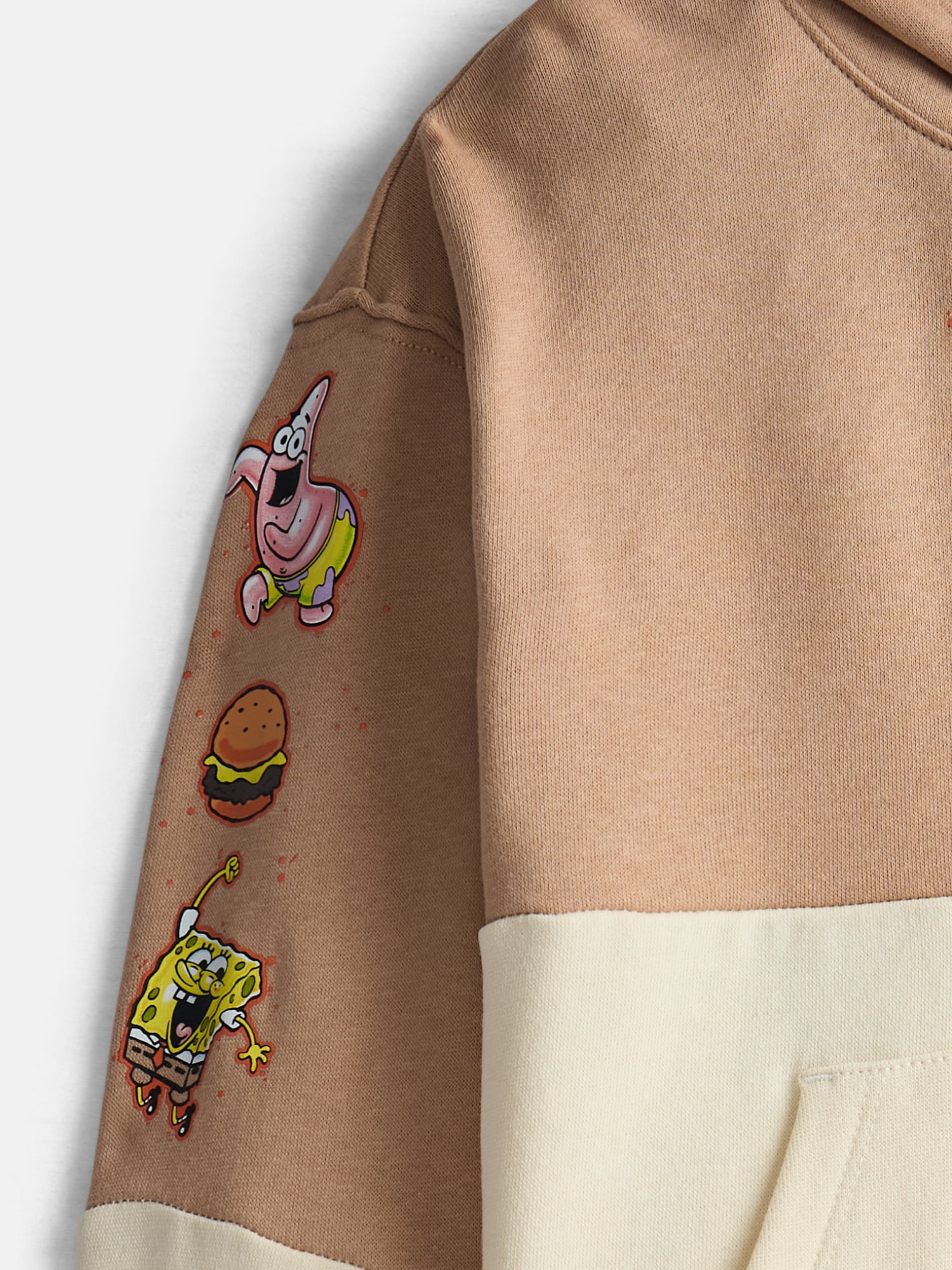 Spongebob Squarepants Boy’s Colorblock Fleece Graphic Hoodie, Sizes 4-18