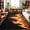 Orange, variant on Green Flames Washable Area Rug 2 x 3 ft Neon Style Black Background Soft Non Slip Rugs Stain Repellent Indoor Felt Carpet for Living Dining Room Bedroom Home Office