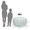 thumbnail image 4 of Star Pouf Cover with Zipper, Repetitive Abstract Simplistic Sky Objects Pattern, Soft Decorative Fabric Unstuffed Case, 30" W X 17.3" L, White Multicolor, by Ambesonne, 4 of 5