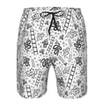 thumbnail image 3 of Goofa Hand Drawn Snake Printed Mens Swim Trunks Summer Quick Dry Short Beach Swimwear Bathing Suits-X-Large, 3 of 9