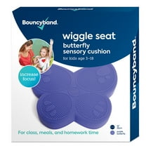 Bouncyband Wiggle Seat Sensory Cushion, Purple Butterfly