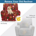 thumbnail image 4 of Renewold Christmas Tree Star Red Stretch Recliner Cover Universal 4 Pieces Recliner Sofa Cover Stay in Place Furniture Protector Christmas Home Decoration for Pets, Dogs, Cats, Kids, 4 of 8