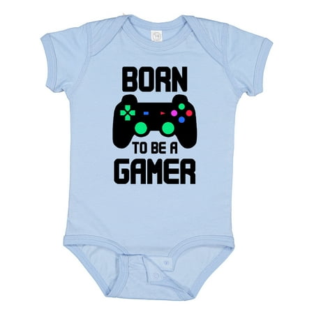

Inktastic Born to Be a Gamer with Controller Boys or Girls Baby Bodysuit